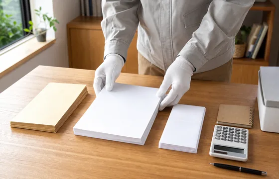 書類を仕分ける事務作業のイメージ